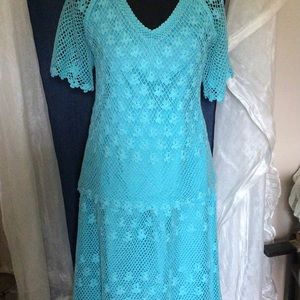 Vintage Art Silk Lace Skirt Set Cottagecore 10